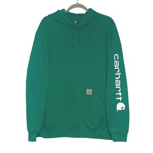 Carhartt Iconic Retro Green 2016 Hooded.Graphic Sleeve Sweatshirt Mens Large